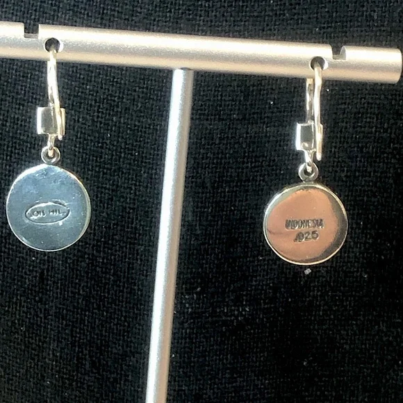 LOIS HILL Yin Yang Granulated Cutout Sterling Silver Oxidized Drop Earrings